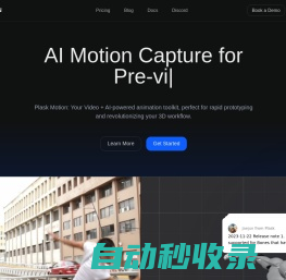 Plask Motion: AI-powered Mocap Animation Tool