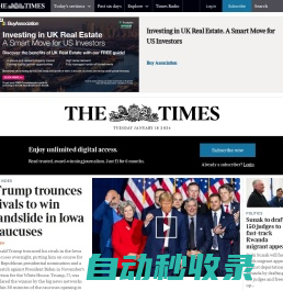 The Times & The Sunday Times: breaking news & todays latest headlines