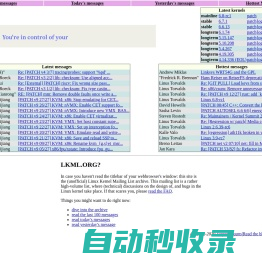 LKML.ORG - the Linux Kernel Mailing List Archive