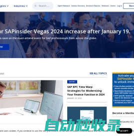 SAPinsider - The largest and fastest growing SAP community worldwide