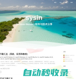 sysin | SYStem INside | 软件与技术分享