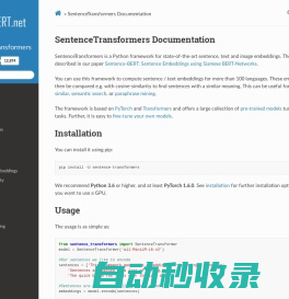 SentenceTransformers Documentation — Sentence Transformers  documentation