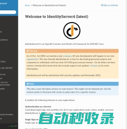 Welcome to IdentityServer4 (latest) — IdentityServer4 1.0.0 documentation