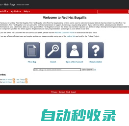 Red Hat Bugzilla Main Page