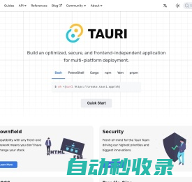 Build smaller, faster, and more secure desktop applications with a web frontend | Tauri Apps