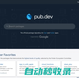 The official repository for Dart and Flutter packages.