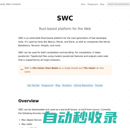 Rust-based platform for the Web – SWC