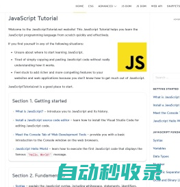 JavaScript Tutorial