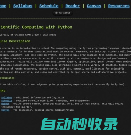 Scientific Computing with Python | A course on scientific computing in the Python ecosystem.