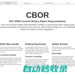 CBOR — Concise Binary Object Representation | Overview