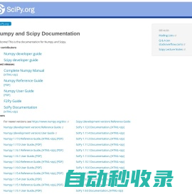 Numpy and Scipy Documentation — Numpy and Scipy documentation