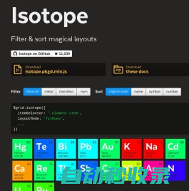 Isotope · Filter & sort magical layouts