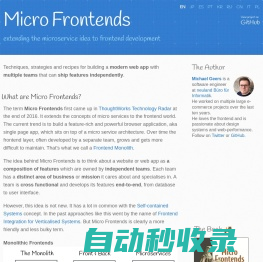 Micro Frontends - extending the microservice idea to frontend development
