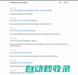 Performance Matters | A blog about low-level software and hardware performance.