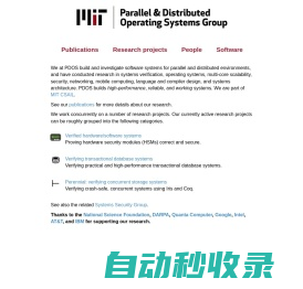 MIT CSAIL Parallel and Distributed Operating Systems Group