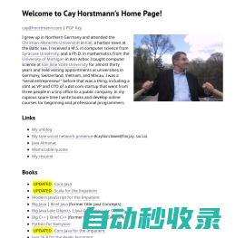 Cay Horstmanns Home Page