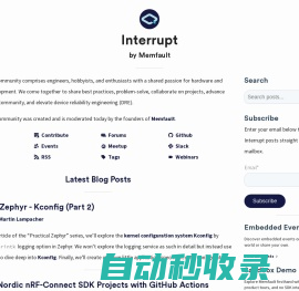 Interrupt | A community and blog for embedded software makers