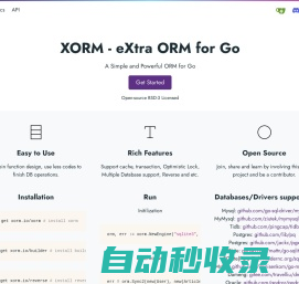 XORM - Simple and Powerful ORM for Go