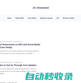 Jean-Christophe Chouinard - Python, SEO, Machine Learning and Web Development