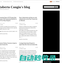 Roberto Congiu's blog