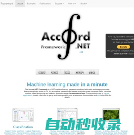 Accord.NET Machine Learning Framework