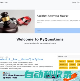 PyQuestions.com - 1001 questions for Python developers