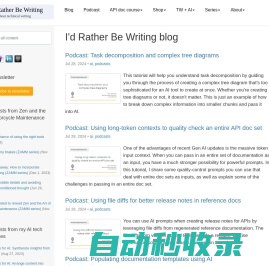 Id Rather Be Writing blog | Id Rather Be Writing Blog and API doc course