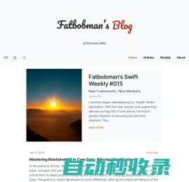 Home | Fatbobman's Blog