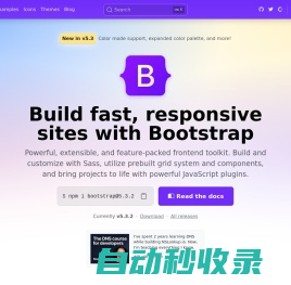 Bootstrap · The most popular HTML, CSS, and JS library in the world.