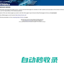 Informatics Homepages Server