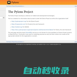 The Pylons Project — The Pylons Project Documentation