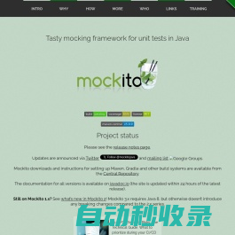 Mockito framework site