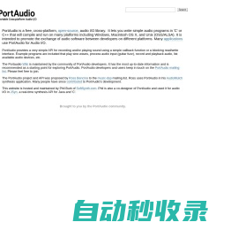 PortAudio - an Open-Source Cross-Platform Audio API
