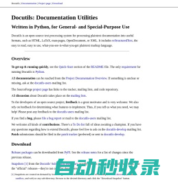 Docutils: Documentation Utilities