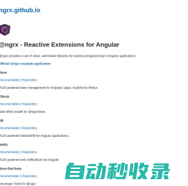 ngrx.github.io | Reactive Extensions for Angular