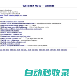 Wojciech Muła — website