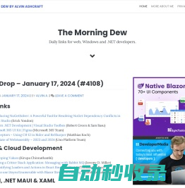 Morning Dew by Alvin Ashcraft – Daily links for Windows and .NET developers.