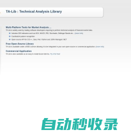 TA-Lib : Technical Analysis Library - Home