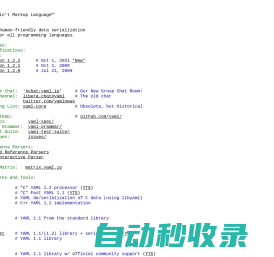The Official YAML Web Site