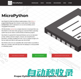 MicroPython - Python for microcontrollers